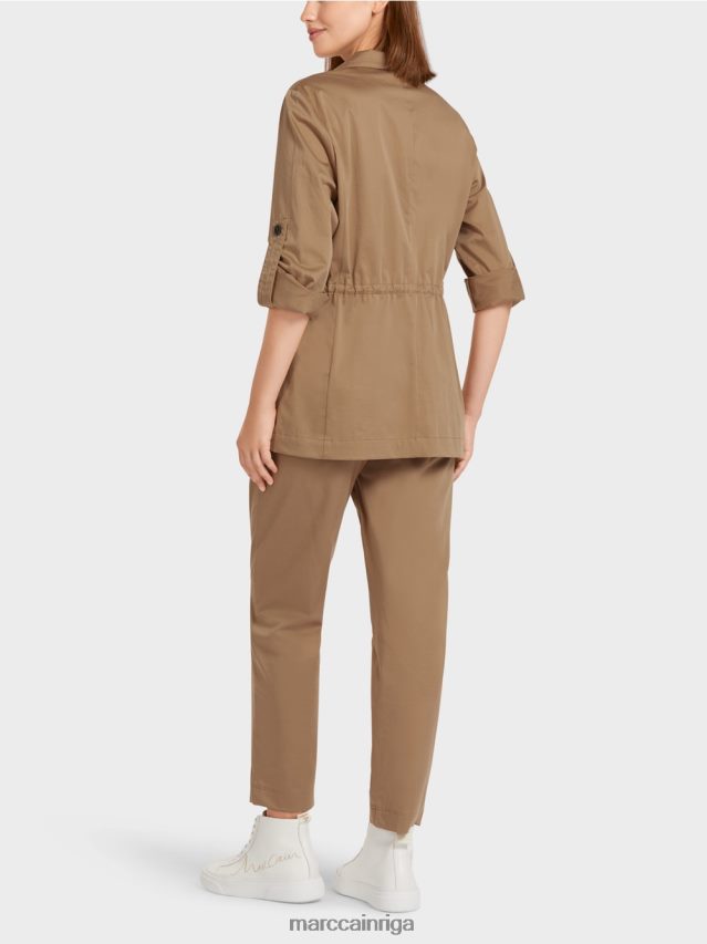 apģērbs viegla kafija VRBHXD198 Marc Cain žakete ar piedurkņu cilni