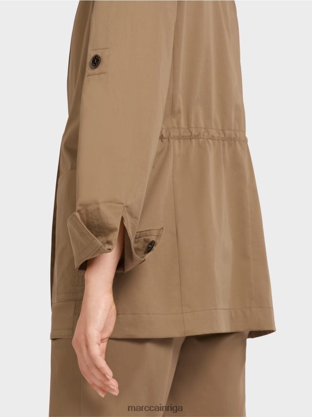 apģērbs viegla kafija VRBHXD198 Marc Cain žakete ar piedurkņu cilni