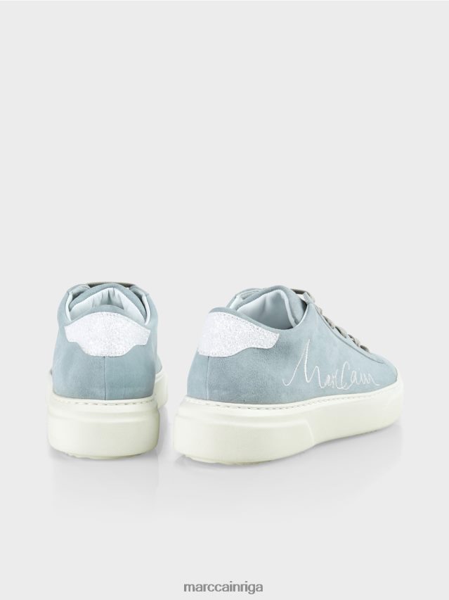 apavi atmosfēras zils VRBHXD1640 Marc Cain zamšādas šņorējamie trenažieri