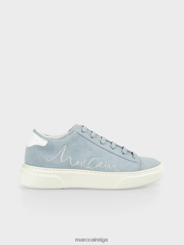 apavi atmosfēras zils VRBHXD1640 Marc Cain zamšādas šņorējamie trenažieri