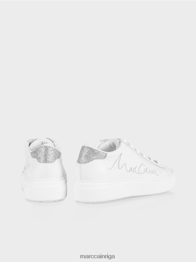 apavi balts VRBHXD1552 Marc Cain šņorējamas kedas ar uzrakstiem