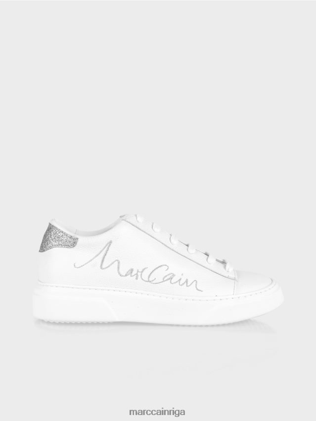 apavi balts VRBHXD1552 Marc Cain šņorējamas kedas ar uzrakstiem