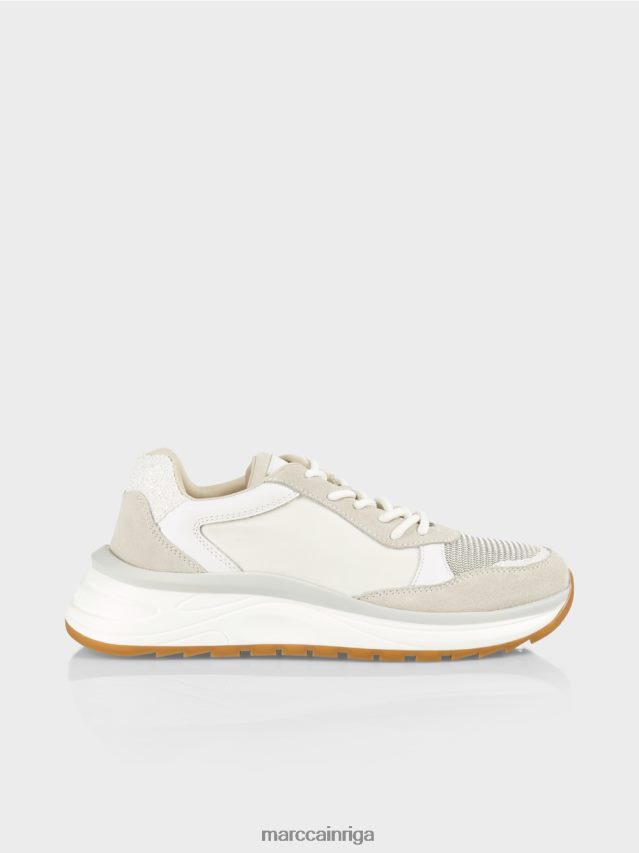 apavi balts VRBHXD1625 Marc Cain sievišķīgas šņorējamas kedas