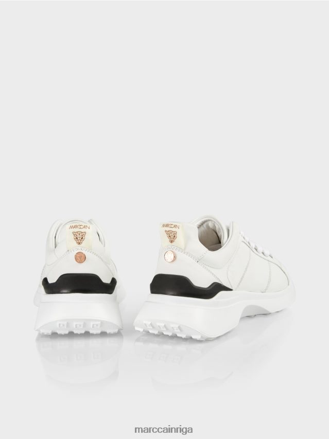 apavi balts VRBHXD1641 Marc Cain šņorējamie trenažieri ar kontrastējošām detaļām