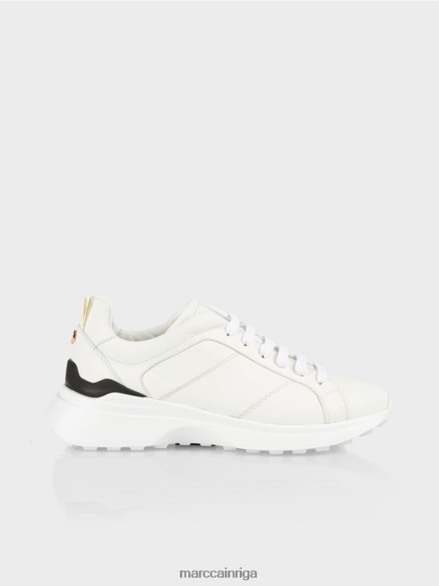 apavi balts VRBHXD1641 Marc Cain šņorējamie trenažieri ar kontrastējošām detaļām
