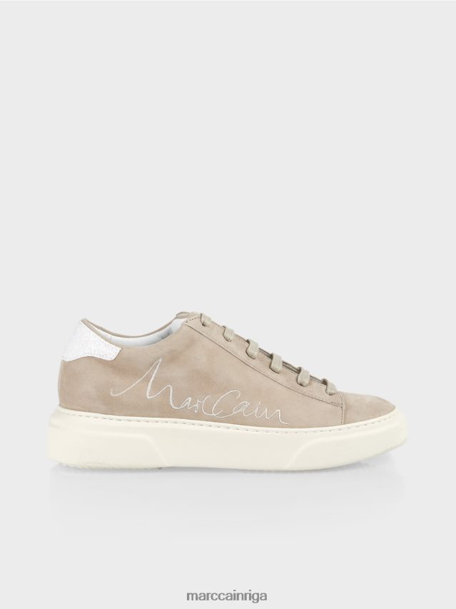 apavi spilgts iedegums VRBHXD1624 Marc Cain zamšādas šņorējamie trenažieri