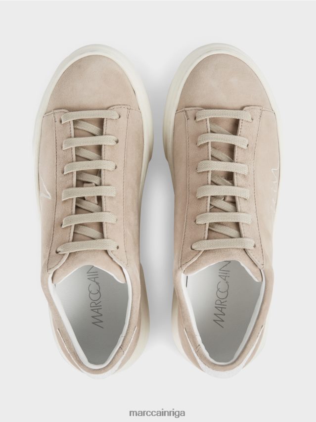 apavi spilgts iedegums VRBHXD1624 Marc Cain zamšādas šņorējamie trenažieri