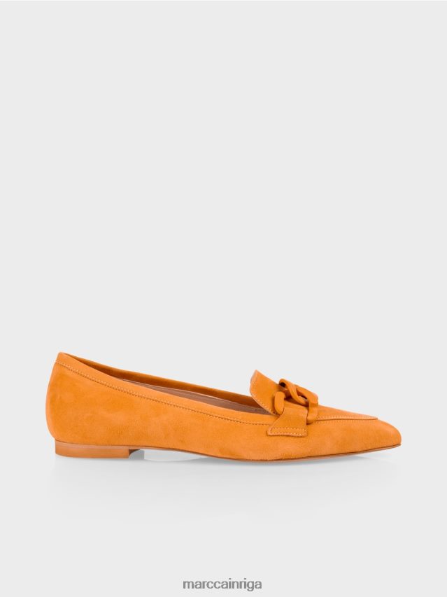 apavi dzidrs oranžs VRBHXD1649 Marc Cain slip-ons ar dekoratīvu ķēdi