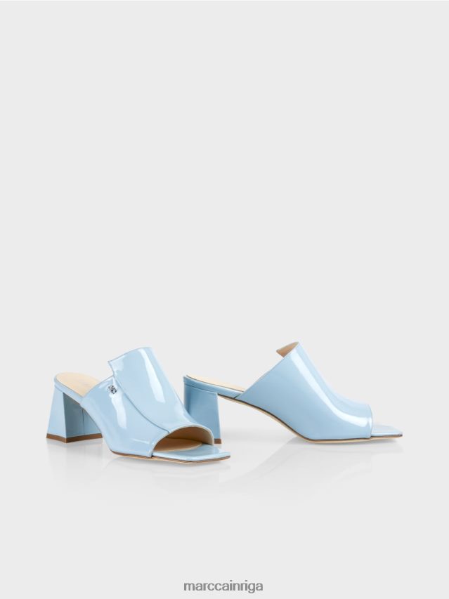 apavi atmosfēras zils VRBHXD1632 Marc Cain "pārdomāt kopā" ​​kvadrātveida sandales