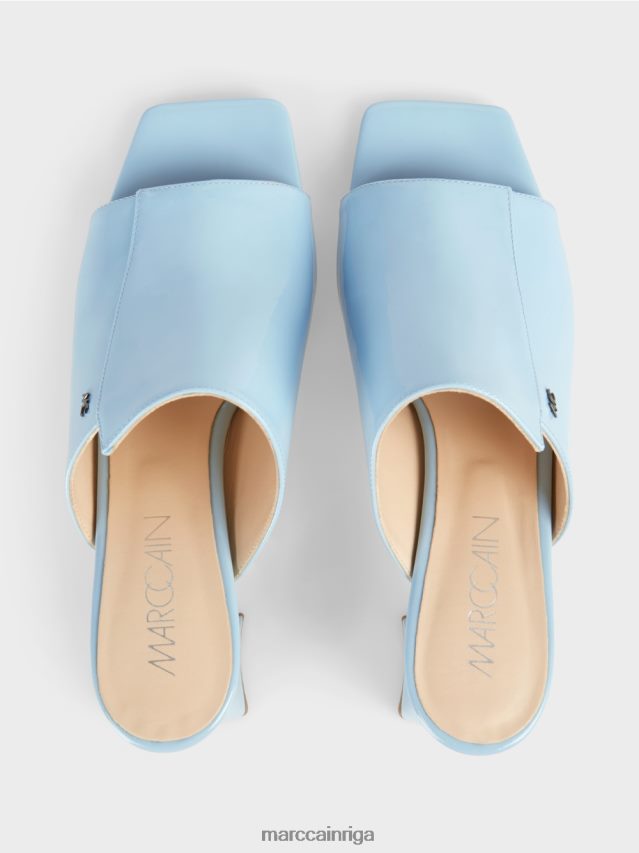 apavi atmosfēras zils VRBHXD1632 Marc Cain \"pārdomāt kopā\" ​​kvadrātveida sandales