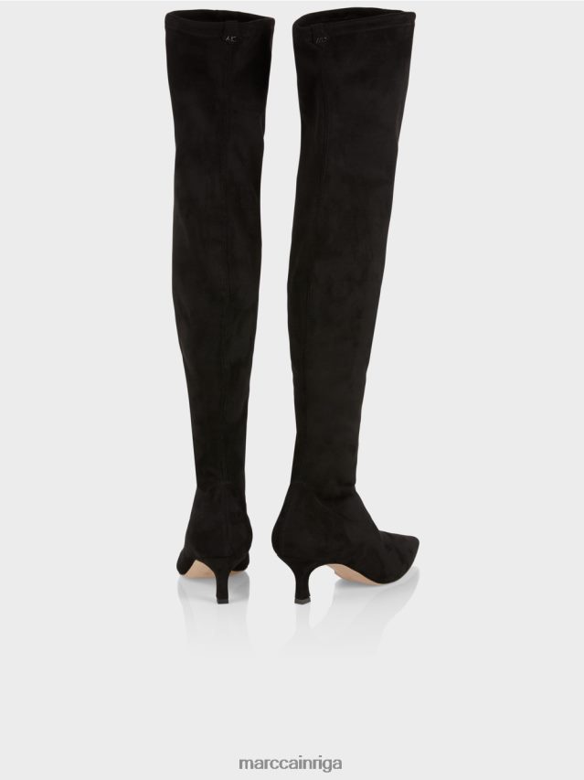 apavi melns VRBHXD1576 Marc Cain overknees ar kaķēnu papēžiem