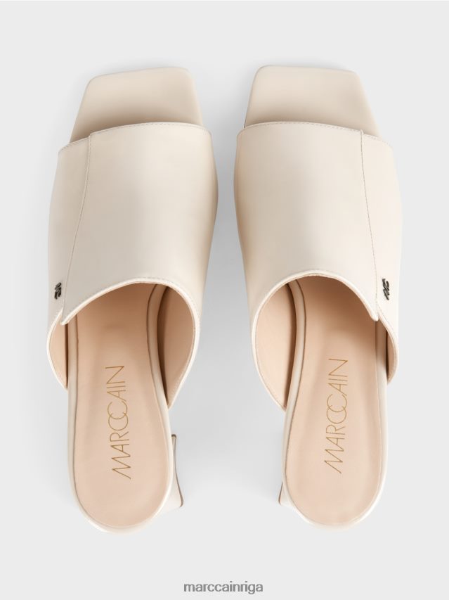 apavi pūderkrēms VRBHXD1636 Marc Cain \"pārdomāt kopā\" ​​kvadrātveida sandales