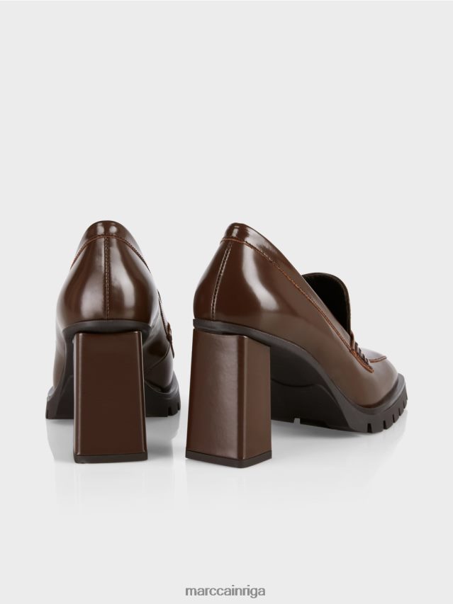 apavi tumšs koks VRBHXD1568 Marc Cain sūkņi ar bloka papēdi