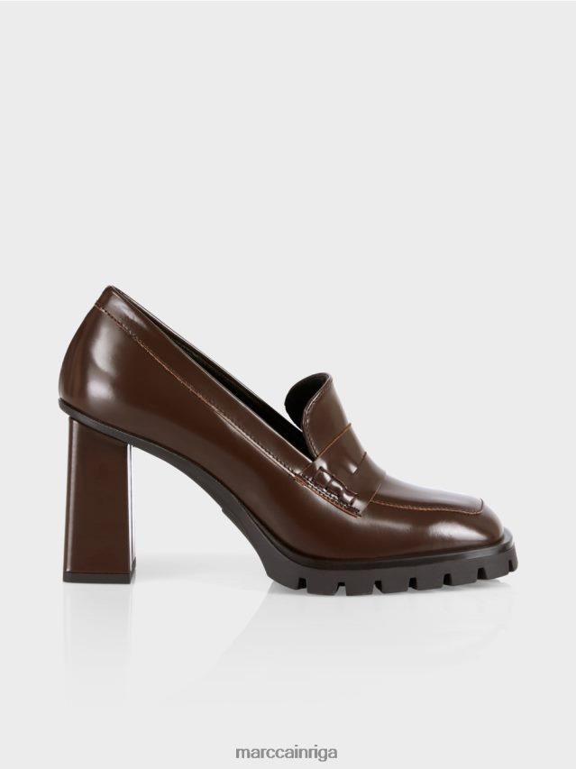 apavi tumšs koks VRBHXD1568 Marc Cain sūkņi ar bloka papēdi