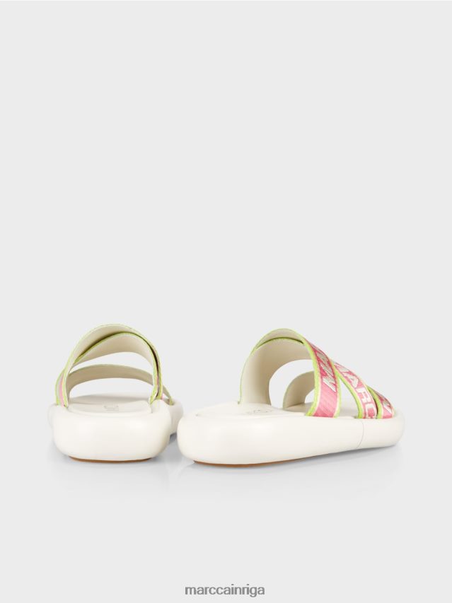 apavi balts VRBHXD1603 Marc Cain mūsdienīgas sandales ar mc uzrakstiem