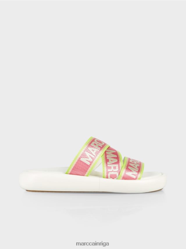 apavi balts VRBHXD1603 Marc Cain mūsdienīgas sandales ar mc uzrakstiem