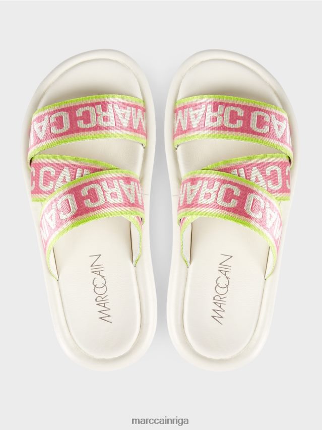 apavi balts VRBHXD1603 Marc Cain mūsdienīgas sandales ar mc uzrakstiem