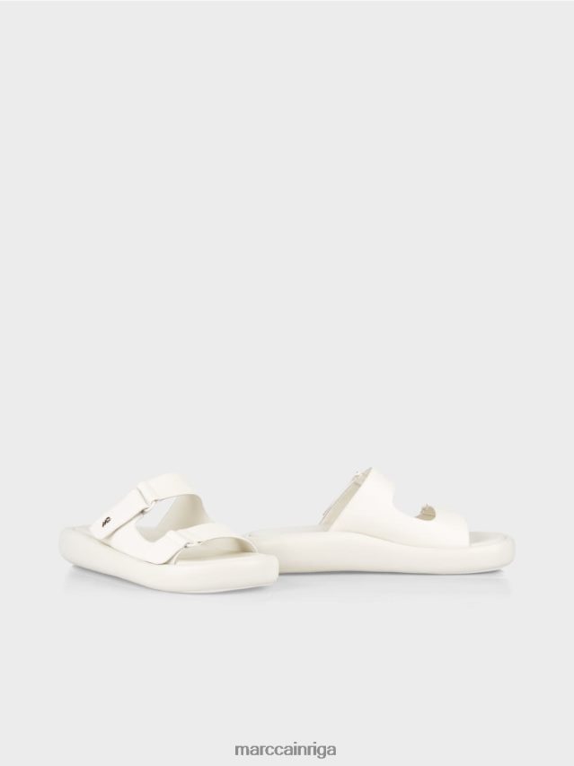 apavi gandrīz balts VRBHXD1613 Marc Cain sandales ar apaļu zoli