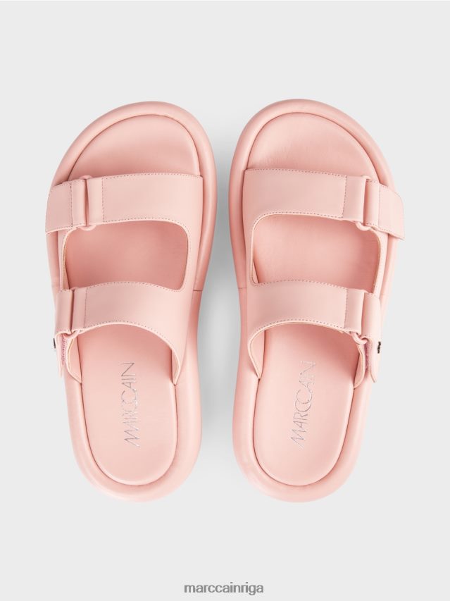 apavi konfektes rozā VRBHXD1608 Marc Cain sandales ar apaļu zoli