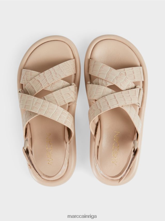 apavi maiga taupe VRBHXD1634 Marc Cain mākslīgās krokas sandales