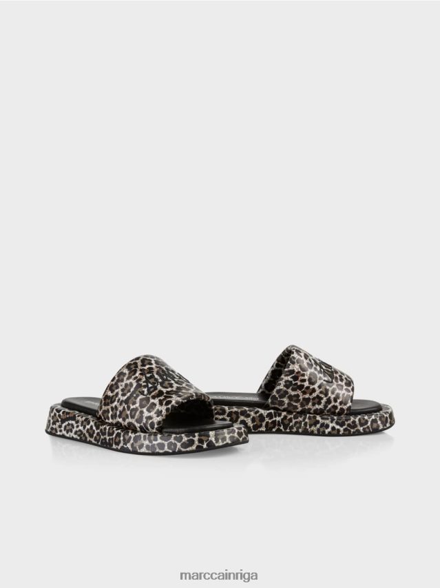 apavi pūderkrēms VRBHXD1652 Marc Cain sandales leoparda rakstā