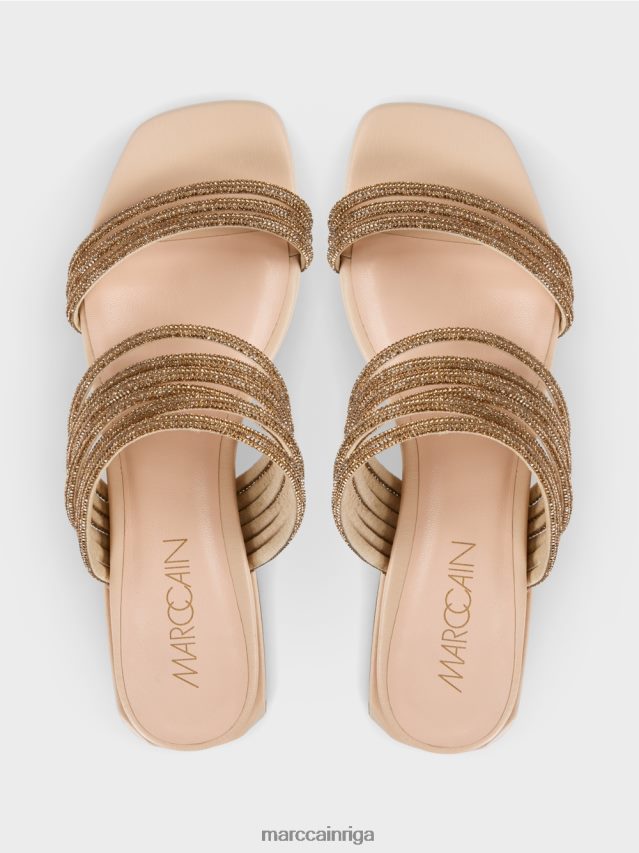 apavi panna cotta VRBHXD1607 Marc Cain elegantas sandales ar stikla fliteriem