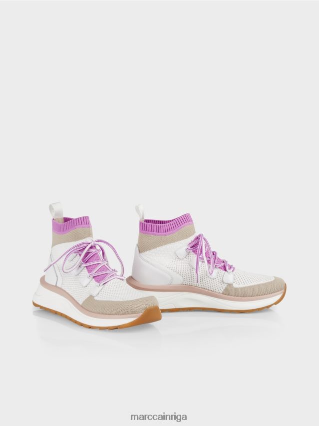 apavi gaiša lavanda VRBHXD1648 Marc Cain vidēja piegriezuma kurpes trikotāžas dizainā