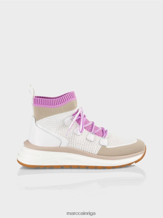 apavi gaiša lavanda VRBHXD1648 Marc Cain vidēja piegriezuma kurpes trikotāžas dizainā