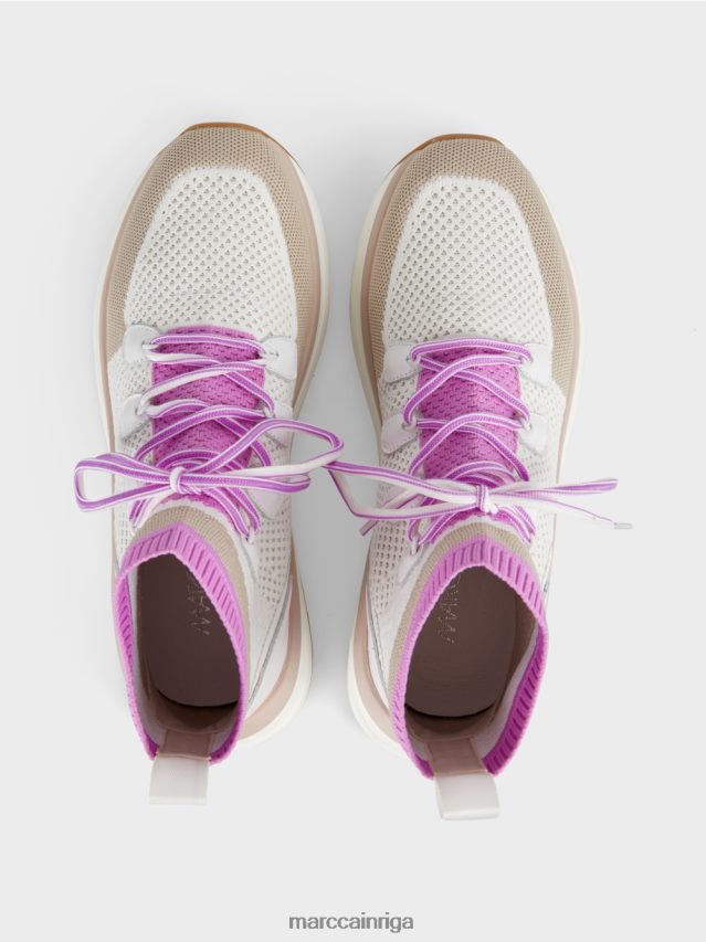 apavi gaiša lavanda VRBHXD1648 Marc Cain vidēja piegriezuma kurpes trikotāžas dizainā