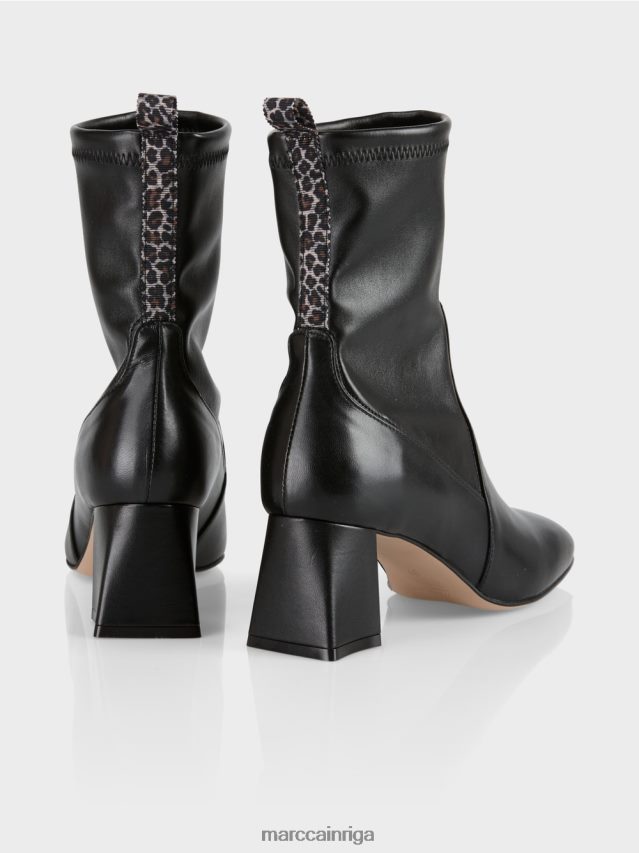 apavi melns VRBHXD1578 Marc Cain puszābaki ar leo detaļām