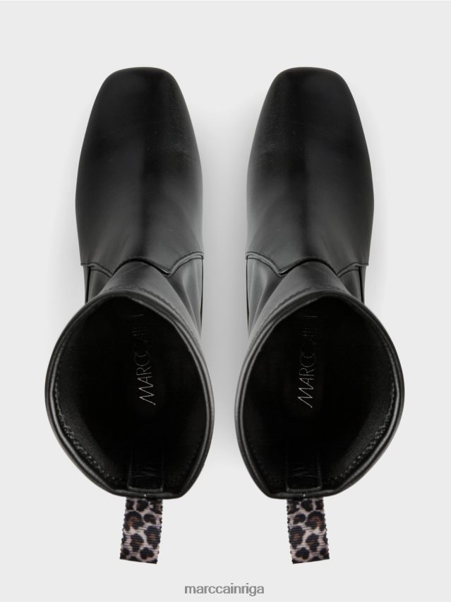 apavi melns VRBHXD1578 Marc Cain puszābaki ar leo detaļām