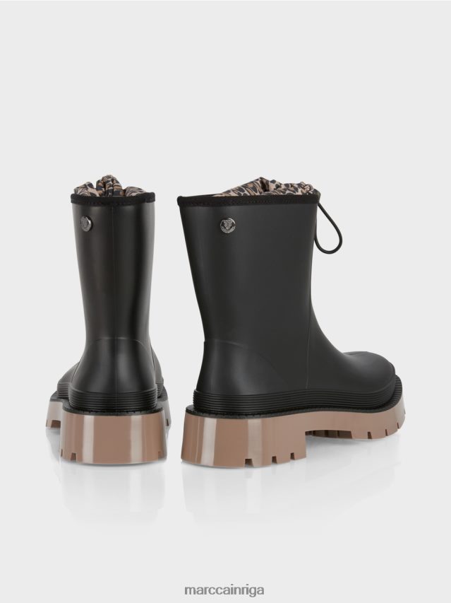 apavi melns VRBHXD1580 Marc Cain gumijas puszābaki ar leo oderi