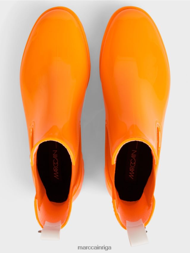 apavi spilgti oranža VRBHXD1651 Marc Cain gumijas chelsea zābaki ar profila zoli