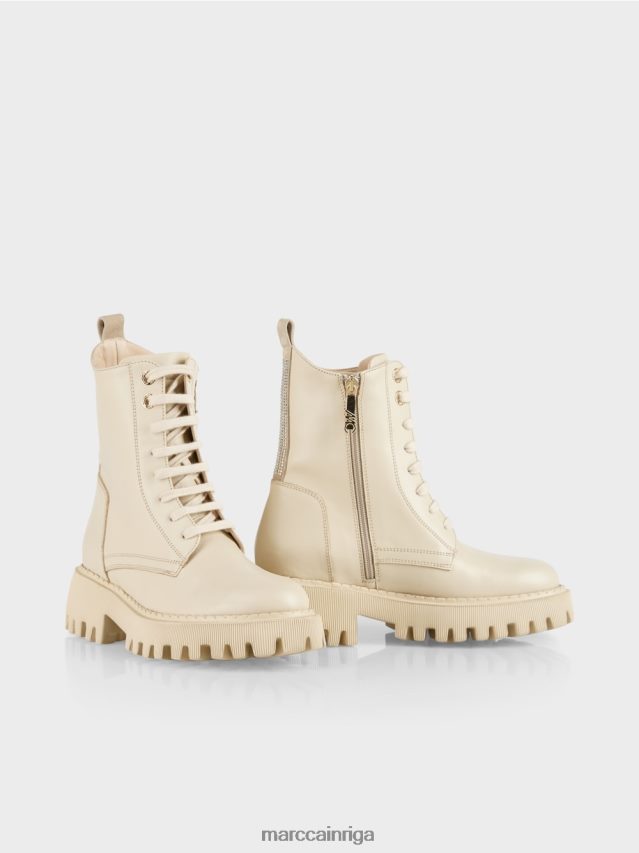 apavi tumšs krēms VRBHXD1557 Marc Cain izturīgi zābaki ar rhinestones