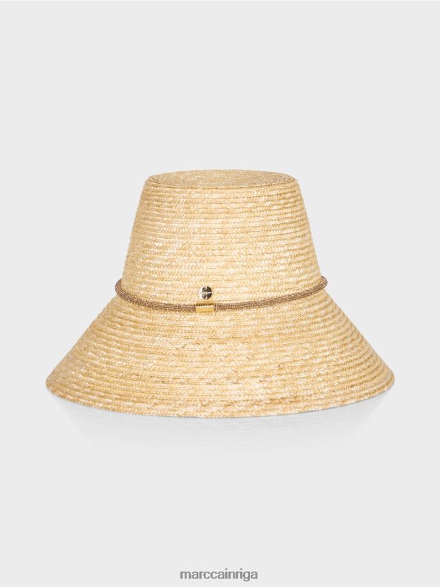 piederums rafija VRBHXD1720 Marc Cain sauļošanās cepure no dabīgiem salmiem