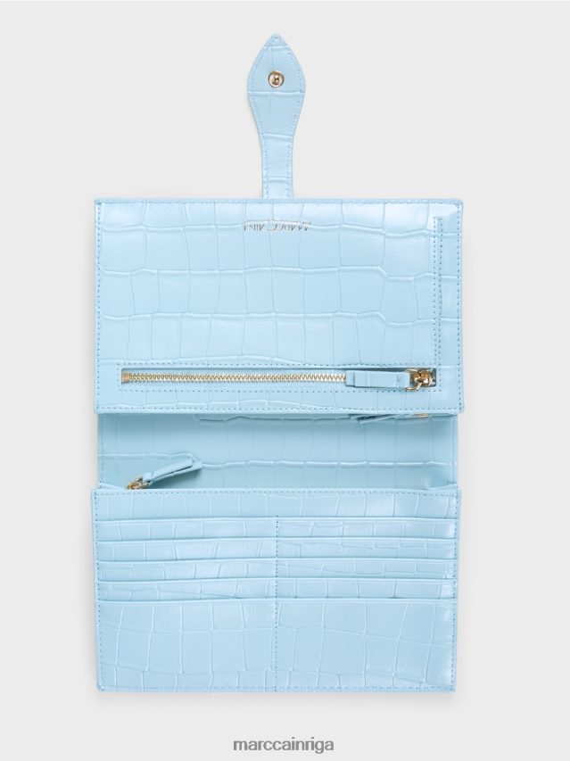 piederums atmosfēras zils VRBHXD1739 Marc Cain mākslīgā kroka maks no govs ādas