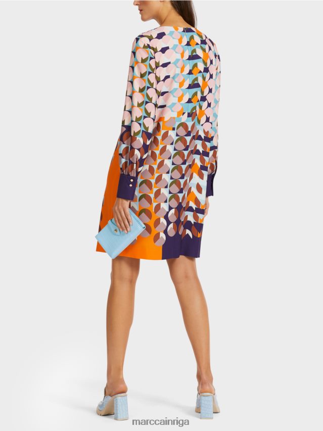 piederums atmosfēras zils VRBHXD1739 Marc Cain mākslīgā kroka maks no govs ādas