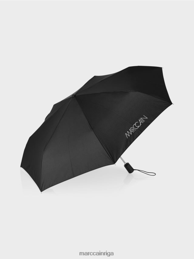piederums melns un balts VRBHXD1750 Marc Cain kabatas lietussargs ar logotipu