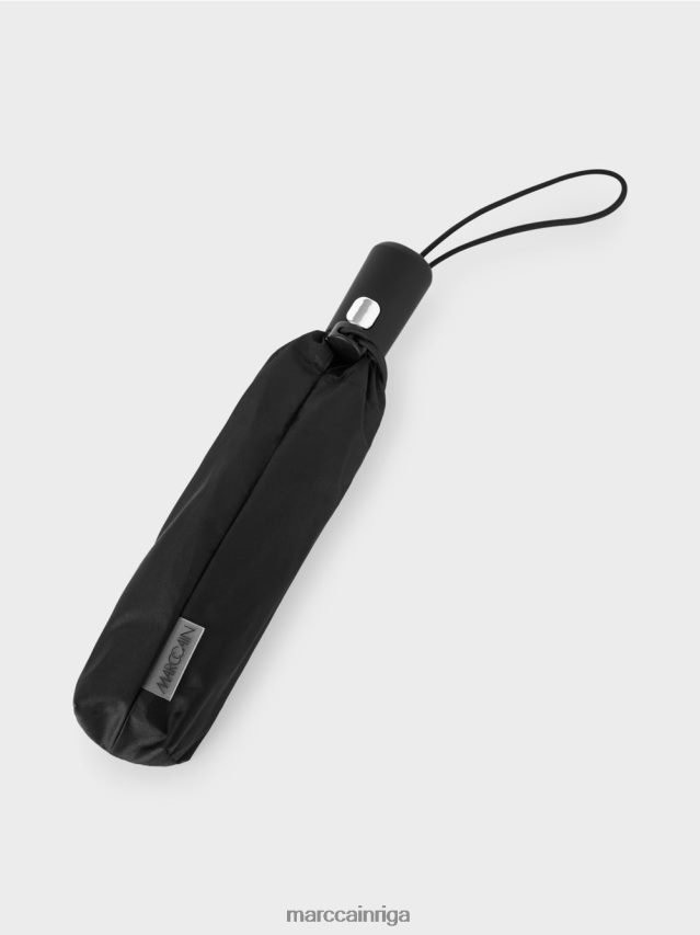 piederums melns un balts VRBHXD1750 Marc Cain kabatas lietussargs ar logotipu