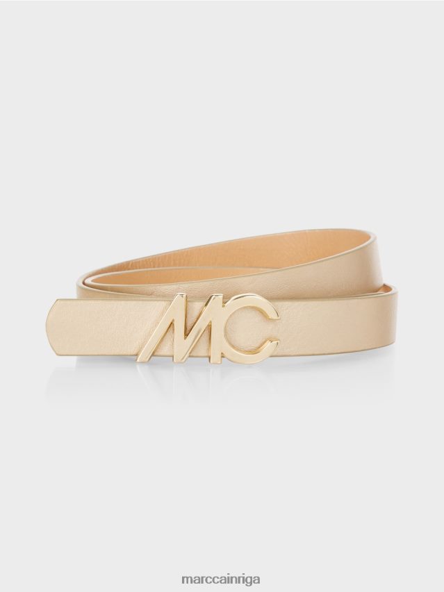 piederums gaišs zelts VRBHXD1686 Marc Cain josta ar mc logo sprādzi