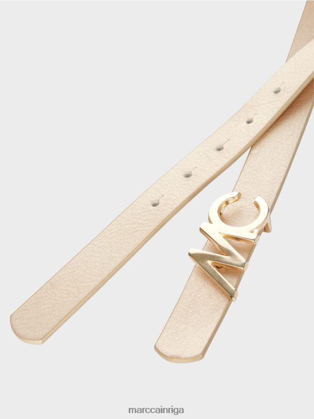 piederums gaišs zelts VRBHXD1686 Marc Cain josta ar mc logo sprādzi