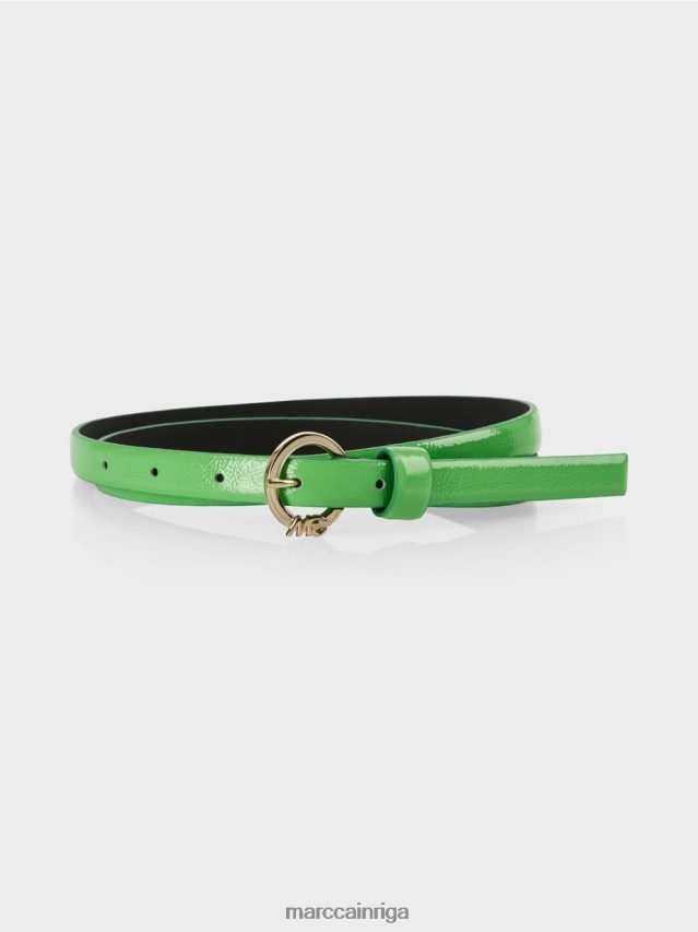 piederums tumši ābolu zaļš VRBHXD1662 Marc Cain šaura jostasvieta no govs ādas nappa