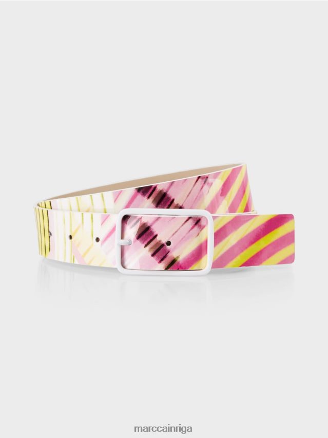 piederums viegla limeade VRBHXD1717 Marc Cain krāsaina gurnu josta no govs ādas nappa