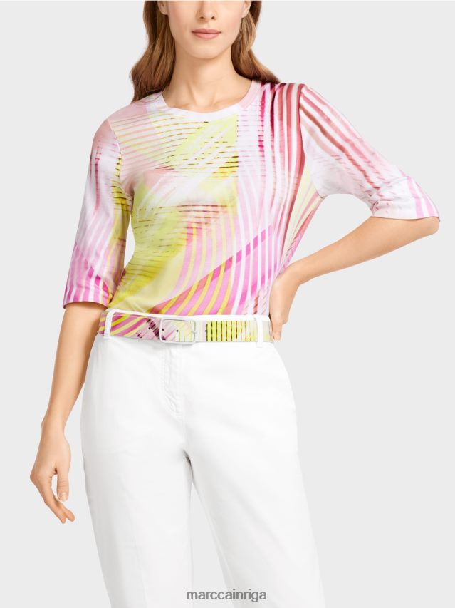 piederums viegla limeade VRBHXD1717 Marc Cain krāsaina gurnu josta no govs ādas nappa