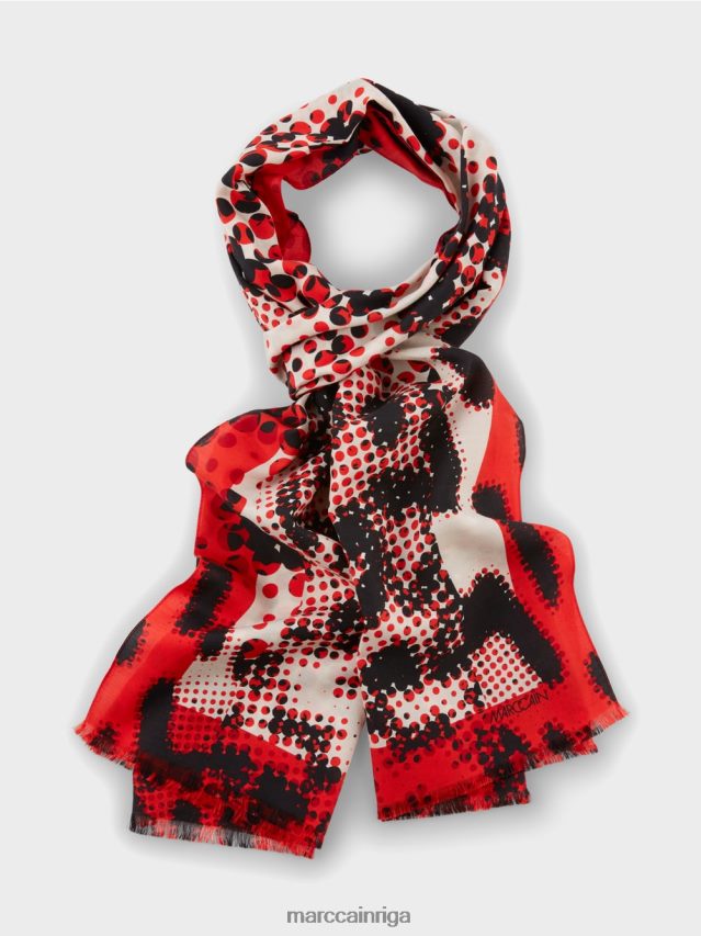 piederums campari VRBHXD1669 Marc Cain šalle ar dzīvnieku kažokādas motīvu