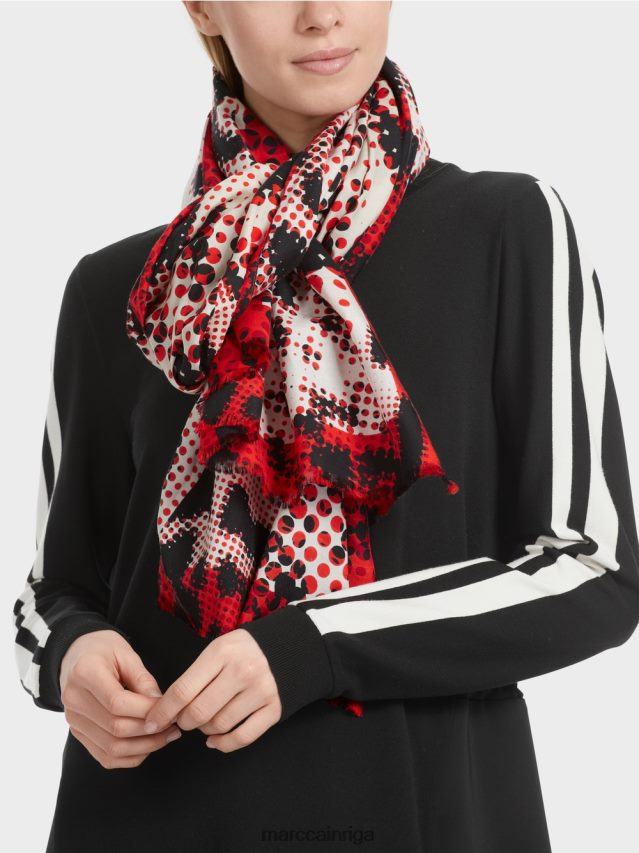 piederums campari VRBHXD1669 Marc Cain šalle ar dzīvnieku kažokādas motīvu