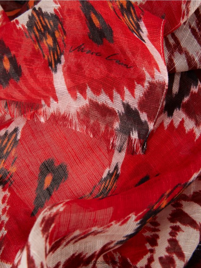 piederums dziļi sarkans VRBHXD1711 Marc Cain šalle no eleganta materiāla maisījuma