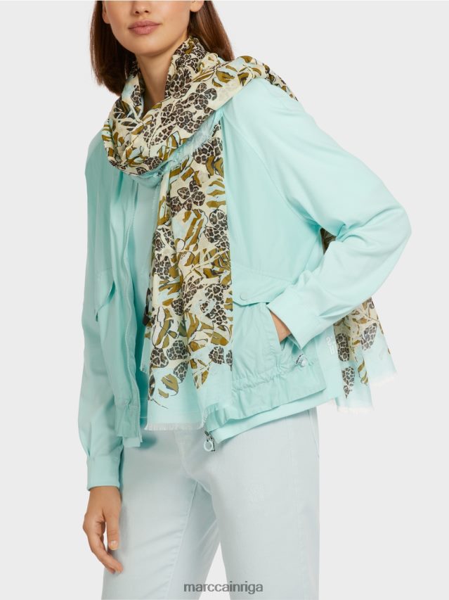 piederums mīksts jumta logs VRBHXD1732 Marc Cain šalle ar faunas un floras apdruku