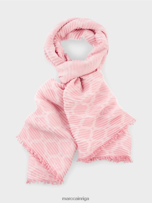 piederums mīksts pulveris rozā VRBHXD1700 Marc Cain šalle ar ielocēm