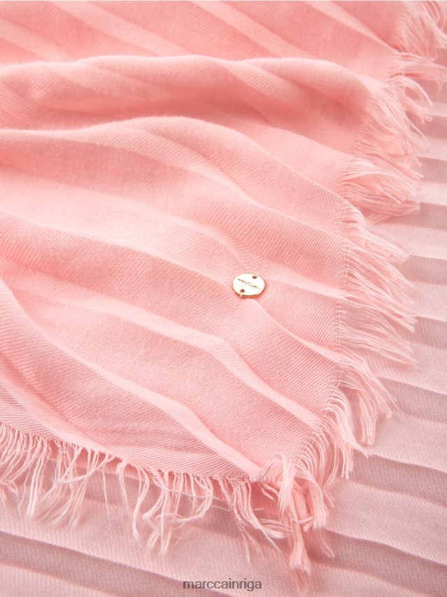 piederums mīksts pulveris rozā VRBHXD1701 Marc Cain vienkrāsains lakats ar bārkstīm